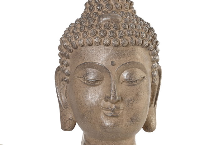 DKD Home Decor Figura de la Cabeza de Buda en Resina Marrón DKD Home Decor Figura de la Cabeza de Buda en Resina Marrón