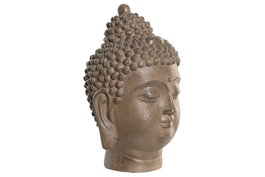 DKD Home Decor Figura de la Cabeza de Buda en Resina Marrón