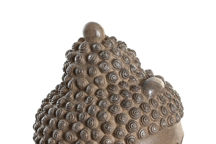 DKD Home Decor Figura de la Cabeza de Buda en Resina Marrón DKD Home Decor Figura de la Cabeza de Buda en Resina Marrón