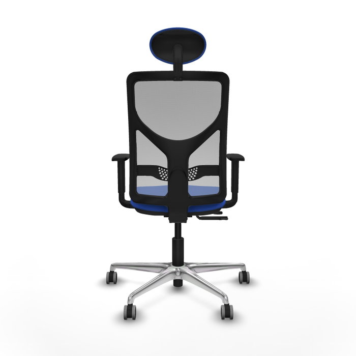 PIQUERAS Y CRESPO Silla de oficina Motilla con mecanismo Sincro/Traslack, Tela Azul y Malla Gris PIQUERAS Y CRESPO Silla de oficina Motilla con mecanismo Sincro/Traslack, Tela Azul y Malla Gris