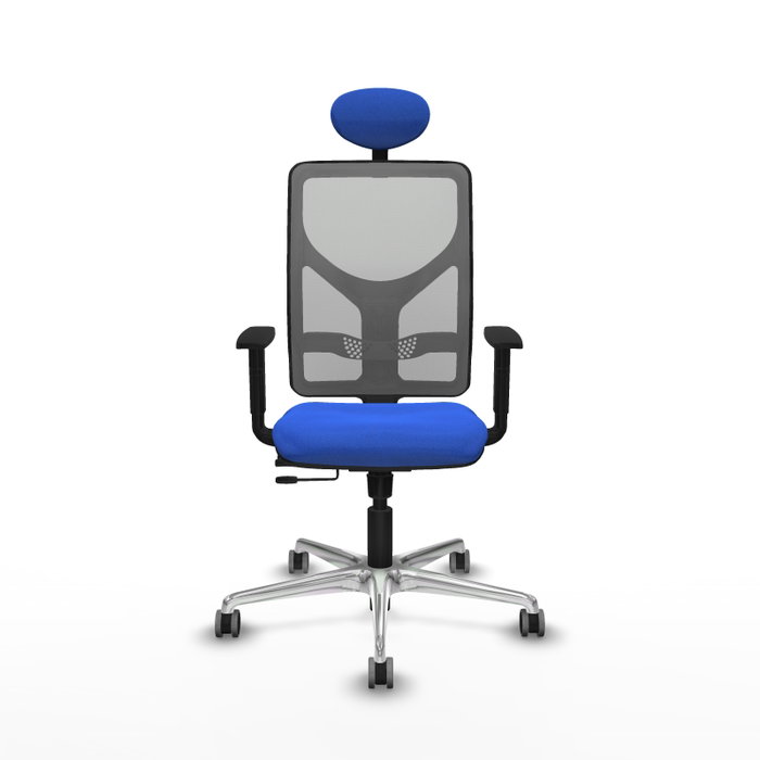 PIQUERAS Y CRESPO Silla de oficina Motilla con mecanismo Sincro/Traslack, Tela Azul y Malla Gris PIQUERAS Y CRESPO Silla de oficina Motilla con mecanismo Sincro/Traslack, Tela Azul y Malla Gris