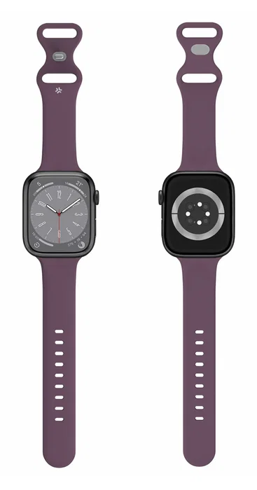 Correa de Silicona para Apple Watch 38/40/41mm - Verde, Doble Hebilla, Sistema Pin-and-Tuck, Cierre Rápido, WBANDSIL40VL