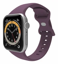 Correa de Silicona para Apple Watch 38/40/41mm - Verde, Doble Hebilla, Sistema Pin-and-Tuck, Cierre Rápido, WBANDSIL40VL