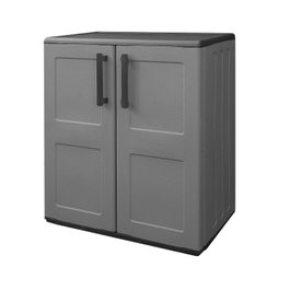 ART PLAST Armario de Resina Bajo 68x37x84 cm Gris Oscuro