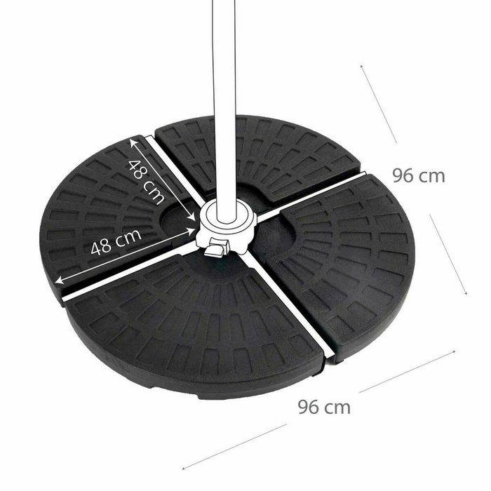 Color Baby Soporte parasol 4 piezas de plástico 52/66 kg 48X48X7.5CM