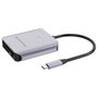 Conceptronic BIAN09G Lector de tarjetas USB 3.2 Gen 2 Type-C Gris