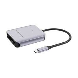 Conceptronic BIAN09G Lector de tarjetas USB 3.2 Gen 2 Type-C Gris