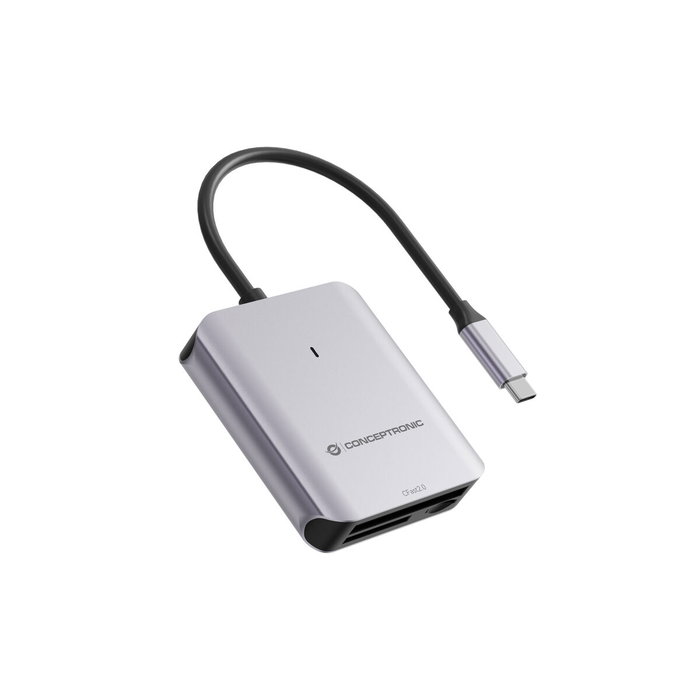 Conceptronic BIAN09G Lector de tarjetas USB 3.2 Gen 2 Type-C Gris