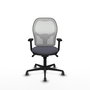 PIQUERAS Y CRESPO Silla de oficina Jorquera con mecanismo Sincro, Gris y Blanco