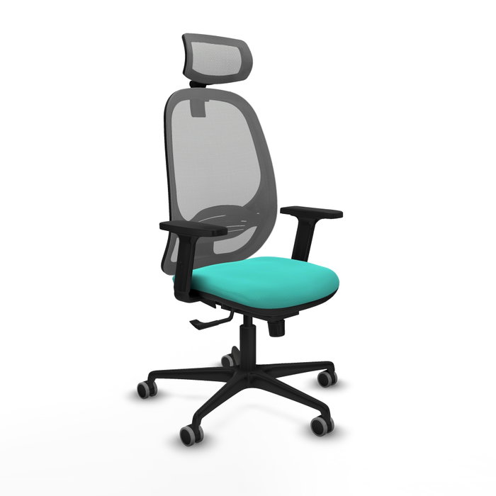 PIQUERAS Y CRESPO Silla de oficina Cilanco con mecanismo Sincro, Turquesa y Gris PIQUERAS Y CRESPO Silla de oficina Cilanco con mecanismo Sincro, Turquesa y Gris