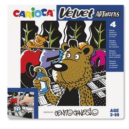 Carioca Juego Educativo Carioca Velvet Artworks Set de 4 Láminas