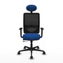 PIQUERAS Y CRESPO Silla de oficina Zulema Azul y Negro con Mecanismo Sincro/Traslack