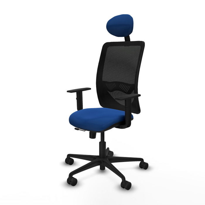 PIQUERAS Y CRESPO Silla de oficina Zulema Azul y Negro con Mecanismo Sincro/Traslack