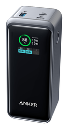 ANKER Prime Power Bank 20000 mAh Negro, Cargador Portátil 200W con Pantalla Digital, 2 USB-C y 1 USB-A para iPhone, Samsung, MacBook