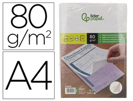 Liderpapel - Papel Autocopiativo A4 Triplicado 80 g, 500 Hojas (Blanco, Amarillo, Rosa), Paquete 167 Hojas