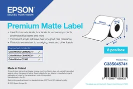 Epson C33S045741 Etiquetas Premium Mate Rollo Continuo 102mm x 60m