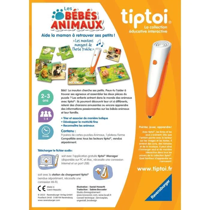 Ravensburger Tiptoi Animales Bebé, Juego Educativo 00187, A partir de 2 Años