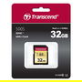 Transcend SDHC SDC500S Tarjeta de Memoria 32GB Clase 10 UHS-I, Velocidad 95MB/s Lectura / 60MB/s Escritura