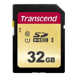Transcend SDHC SDC500S Tarjeta de Memoria 32GB Clase 10 UHS-I, Velocidad 95MB/s Lectura / 60MB/s Escritura