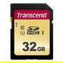 Transcend SDHC SDC500S Tarjeta de Memoria 32GB Clase 10 UHS-I, Velocidad 95MB/s Lectura / 60MB/s Escritura