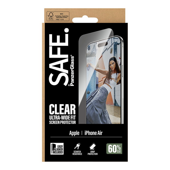 PanzerGlass SAFE. para iPhone Air Ultra-Wide Fit con EasyAligner PanzerGlass SAFE. para iPhone Air Ultra-Wide Fit con EasyAligner