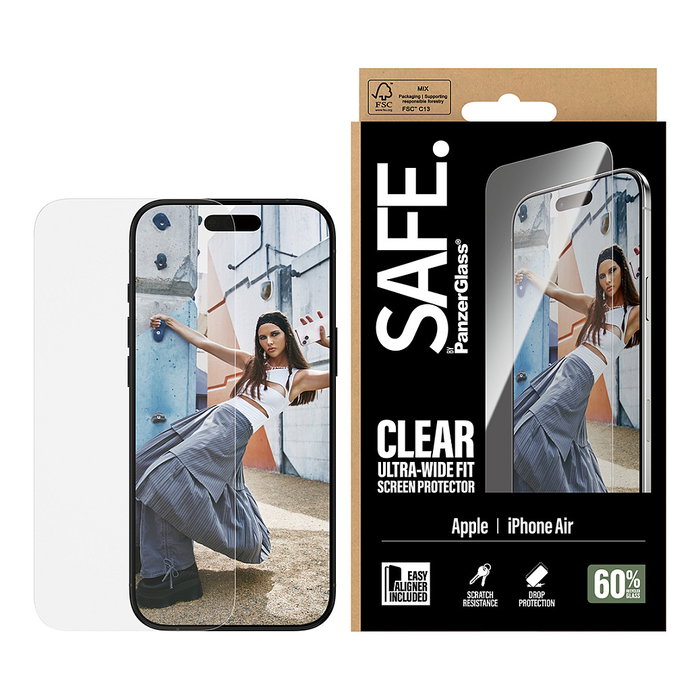 PanzerGlass SAFE. para iPhone Air Ultra-Wide Fit con EasyAligner PanzerGlass SAFE. para iPhone Air Ultra-Wide Fit con EasyAligner