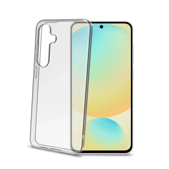 Celly GELSKIN1106 Funda Transparente de TPU Flexible y Antichoque para Samsung Galaxy S24, Estuche de Extracción, Suave, Acceso Total a Controles