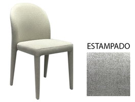 DKD Home Decor Silla de Metal y Poliéster Gris