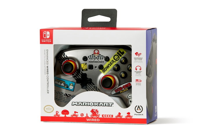 PowerA Mando con cable mejorado para Nintendo Switch Mario Kart