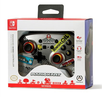 Power A Mando con Cable NSGP0145-01 para Nintendo Switch Mario Kart, con Cable USB-C de 3m