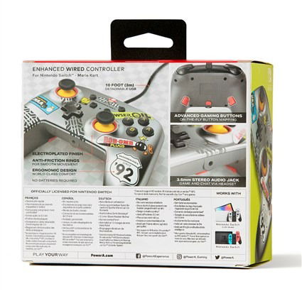 Power A Mando con Cable NSGP0145-01 para Nintendo Switch Mario Kart, con Cable USB-C de 3m