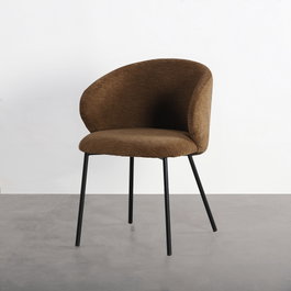 Silla Marrón Tejido-Metal Contract 56,50 X 56 X 74,50 cm (Set de 2)