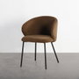 Silla Marrón Tejido-Metal Contract 56,50 X 56 X 74,50 cm (Set de 2)