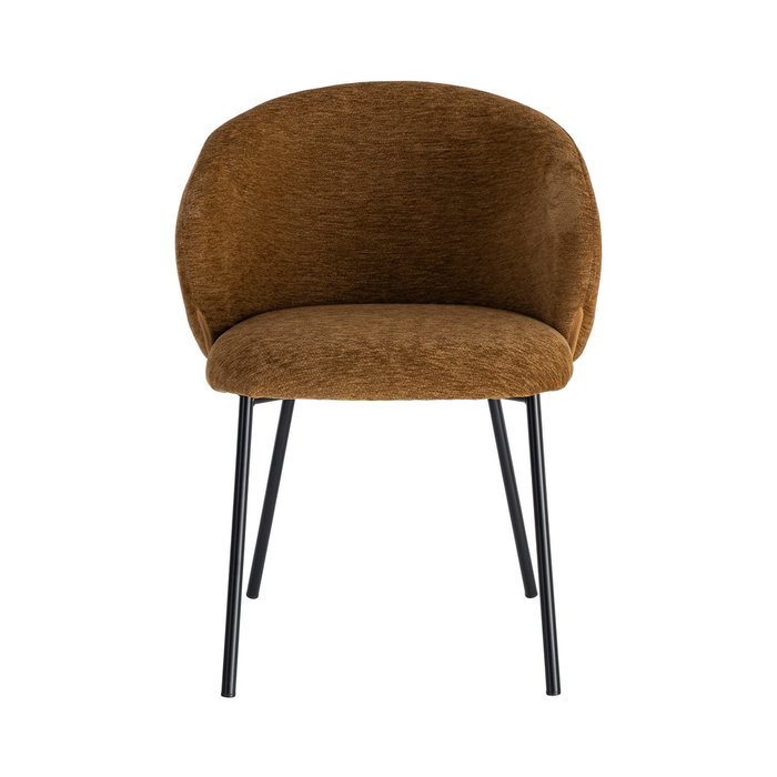 Silla Marrón Tejido-Metal Contract 56,50 X 56 X 74,50 cm (Set de 2)