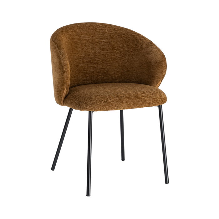 Silla Marrón Tejido-Metal Contract 56,50 X 56 X 74,50 cm (Set de 2)