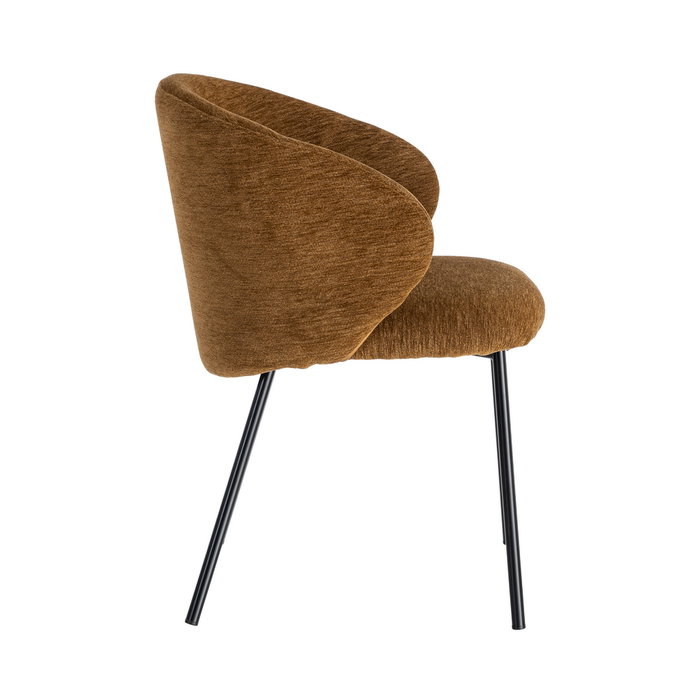 Silla Marrón Tejido-Metal Contract 56,50 X 56 X 74,50 cm (Set de 2)