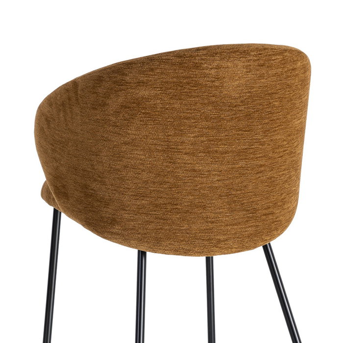 Silla Marrón Tejido-Metal Contract 56,50 X 56 X 74,50 cm (Set de 2)