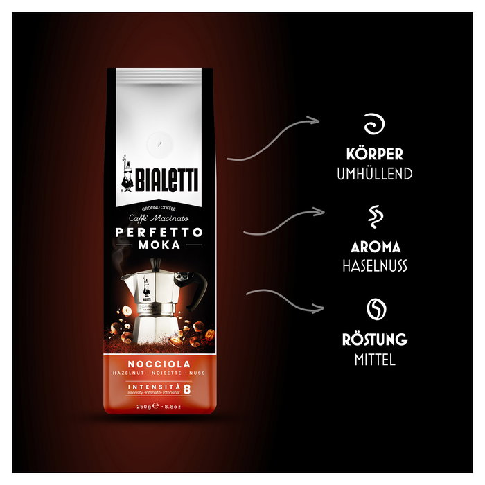 Bialetti Perfetto Moka Avellana Molido 250 g Tueste Medio Café
