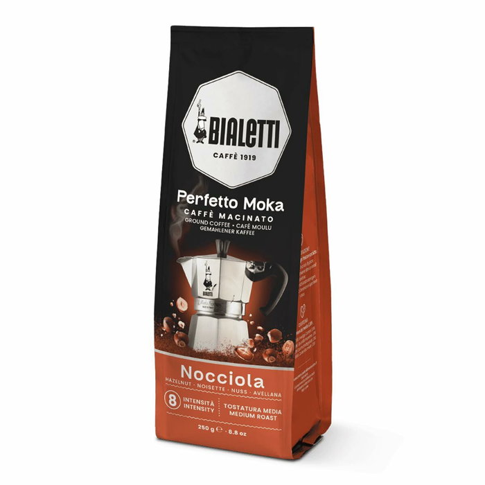 Bialetti Perfetto Moka Café Molido con Sabor a Avellana 250 g