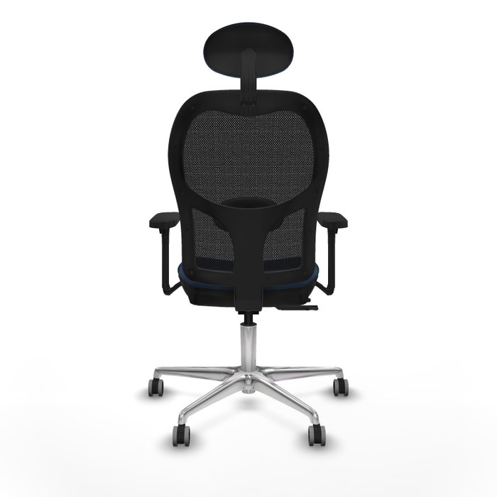 PIQUERAS Y CRESPO Silla de oficina Jorquera con mecanismo Sincro/Traslack, Azul marino y Negro