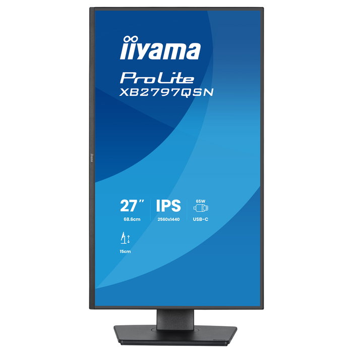 iiyama ProLite XB2797HSN-B1 Monitor 27" Full HD IPS 100Hz 1ms AMD FreeSync USB-C 65W Ethernet Negro iiyama ProLite XB2797HSN-B1 Monitor 27" Full HD IPS 100Hz 1ms AMD FreeSync USB-C 65W Ethernet Negro