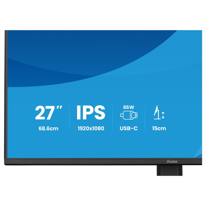 iiyama ProLite XB2797HSN-B1 Monitor 27" Full HD IPS 100Hz 1ms AMD FreeSync USB-C 65W Ethernet Negro iiyama ProLite XB2797HSN-B1 Monitor 27" Full HD IPS 100Hz 1ms AMD FreeSync USB-C 65W Ethernet Negro