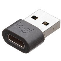 Logitech Adaptador USB-C a USB-A Zone Wired UC Grafito