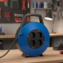 Phasak BN 3411 Regleta Enrollable 4 Tomas de Corriente Cable 10m Azul