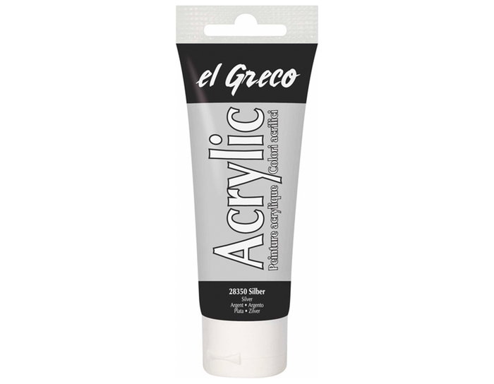 Kreul Pintura acrílica el Greco Plata Silver 75ml Kreul Pintura acrílica el Greco Plata Silver 75ml