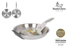 Santa Clara Sarten Acero Trifusión 24 cm (8 Unidades)