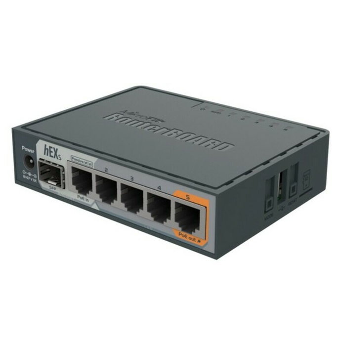 MikroTik hEX S Router Gigabit Ethernet con SFP y PoE MikroTik hEX S Router Gigabit Ethernet con SFP y PoE