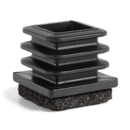 HERRAJES ALK Contera Cuadradas 25X25 C/Fieltro Marron