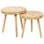 Home Deco Factory Juego de 2 Mesas Nido Rondin Colección Natural