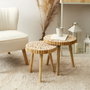 Home Deco Factory Juego de 2 Mesas Nido Rondin Colección Natural